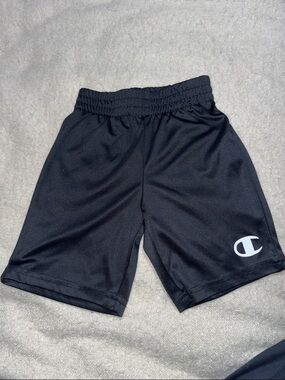 Champion Kids Black Logo Athletic Shorts